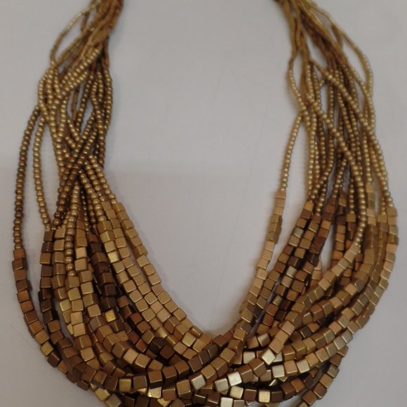 Chico's Goldtone Multi Strand Necklace Adj 20" - Picture 6 of 9